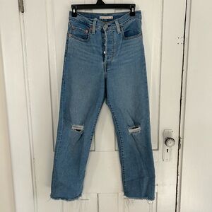 Levi's Light Blue Distressed High-Rise Jeans